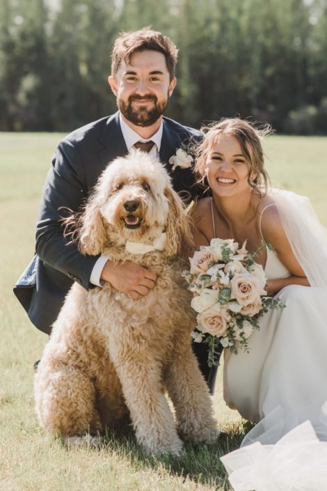 blush couple and pooch