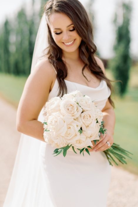 Elegant white wedding bouquet