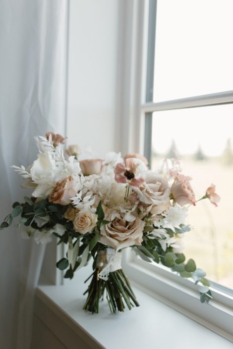 Amanda + Lien's Rustic Wedding Bouquet
