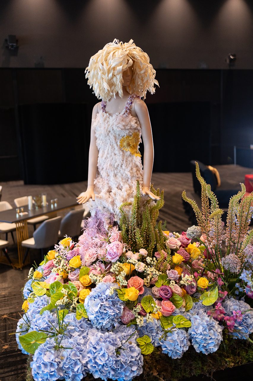 Faith Hill, the inspiration photo showed her in an ombre pastel rainbow gown and the florists did a beautiful job recreating the look with gorgeous pastel toned flowers.