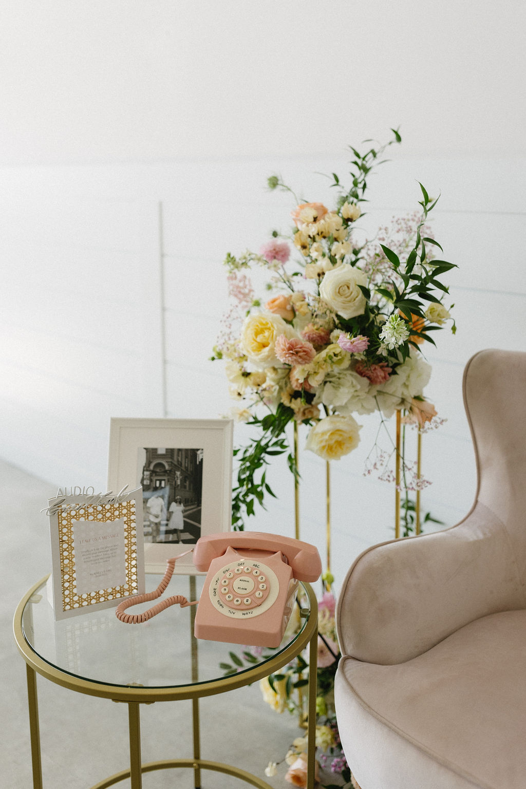 Cute details from the seating area set up at the reception.