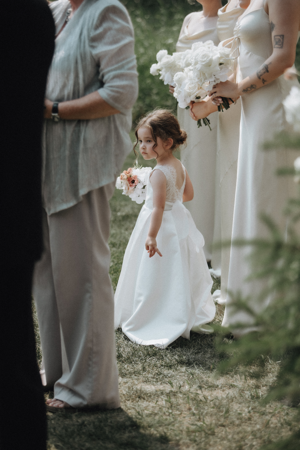 Kristin and Chris' daughter, looking precious as a flower girl