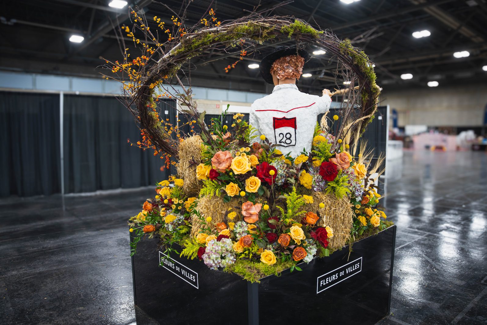 The back side of the Edmonton Fleur de Ville cowboy.