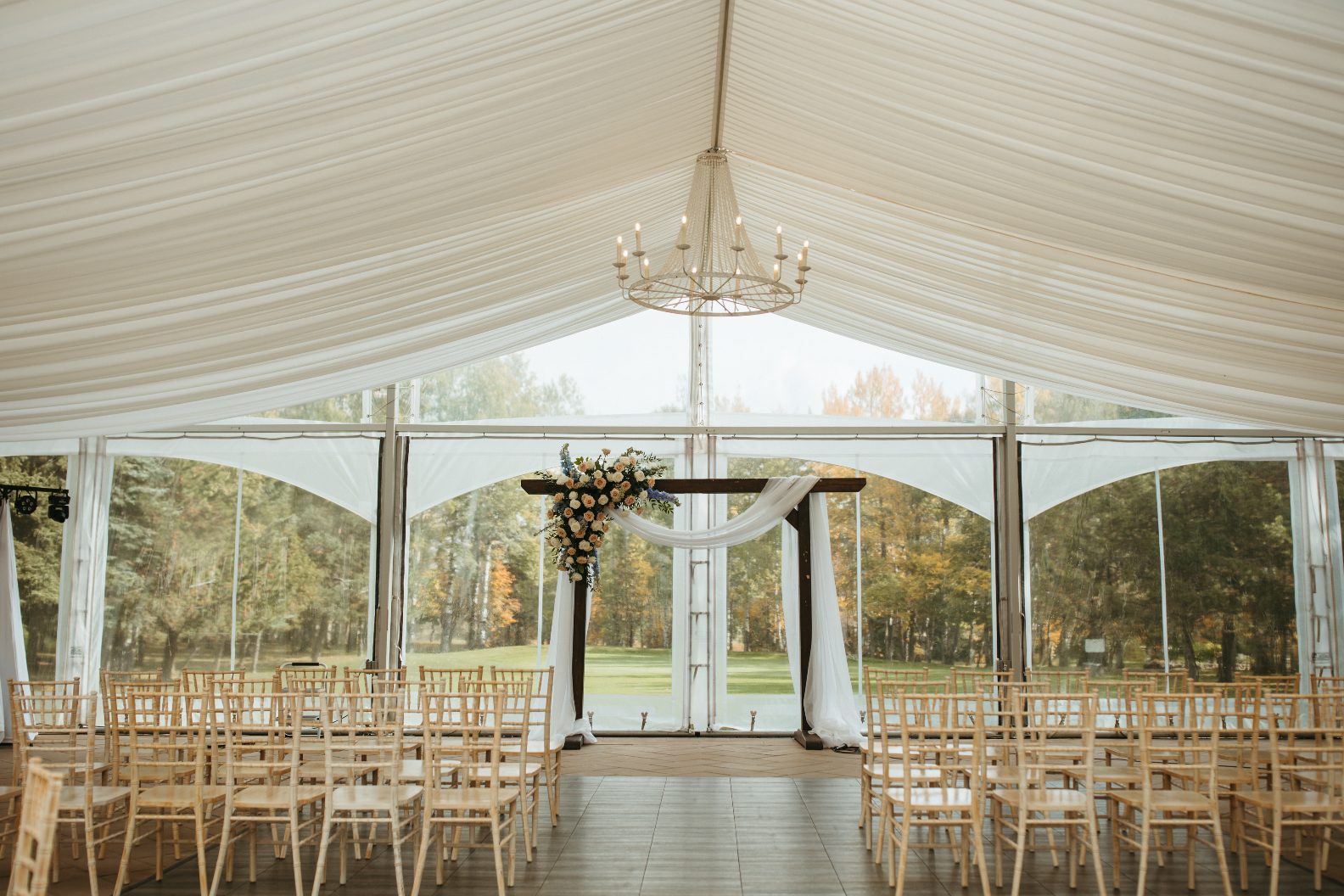 Arch with Floral Accents at Hilltop