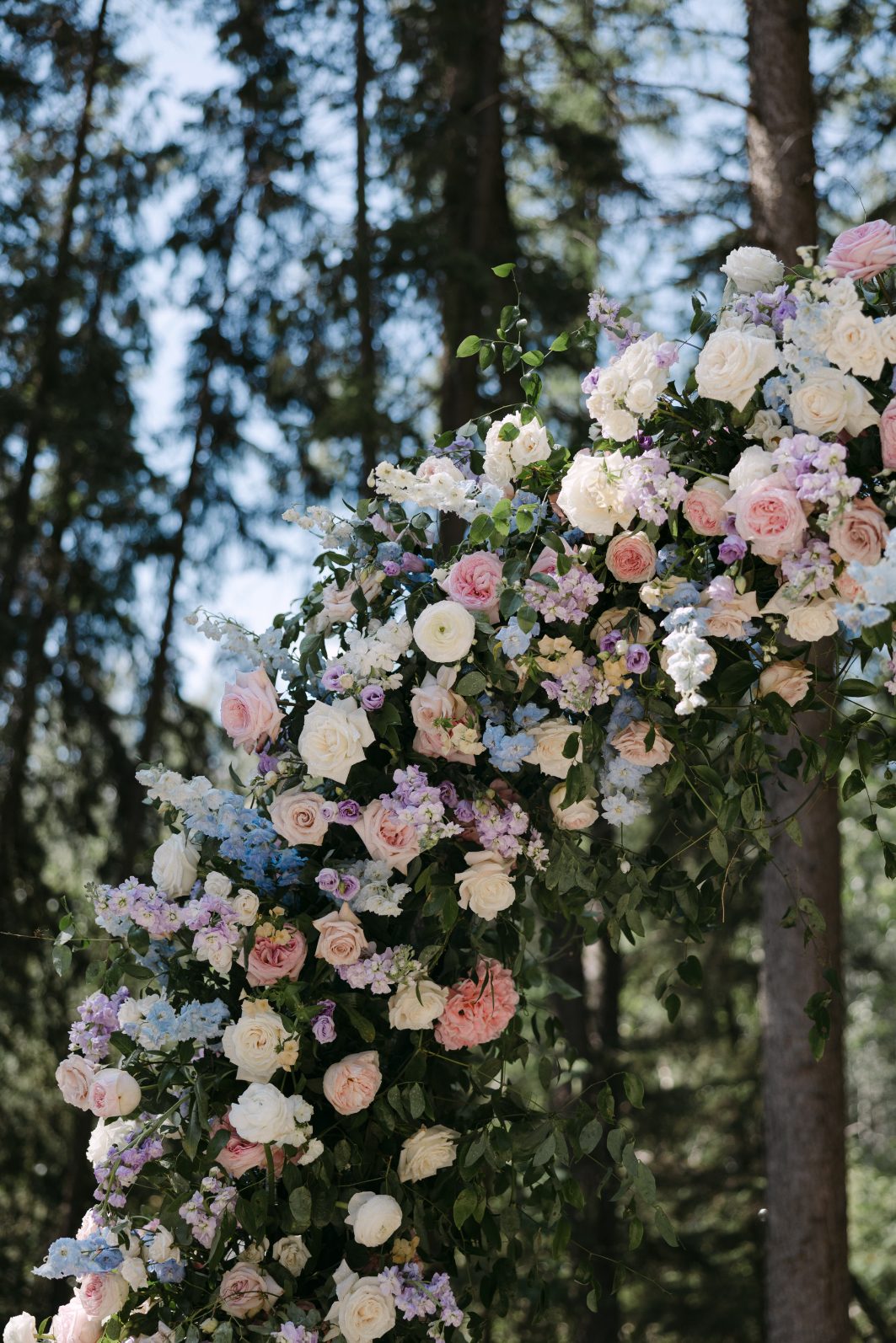 Close Up Full Floral Arch Pastels